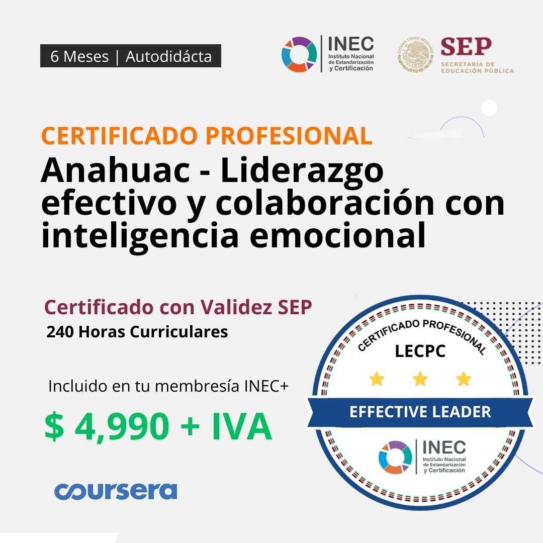 Anahuac - Liderazgo efectivo y colaboraciĂłn con inteligencia emocional