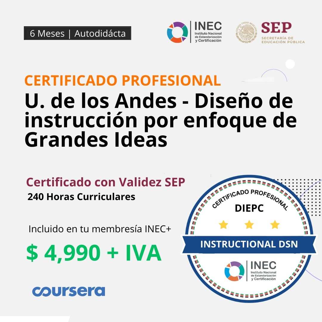 U. de los Andes - Diseño de instrucción por enfoque de Grandes Ideas