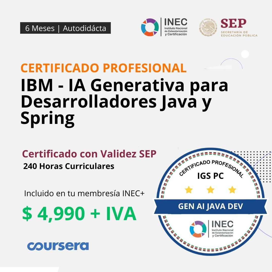 IBM - IA Generativa para Desarrolladores Java y Spring