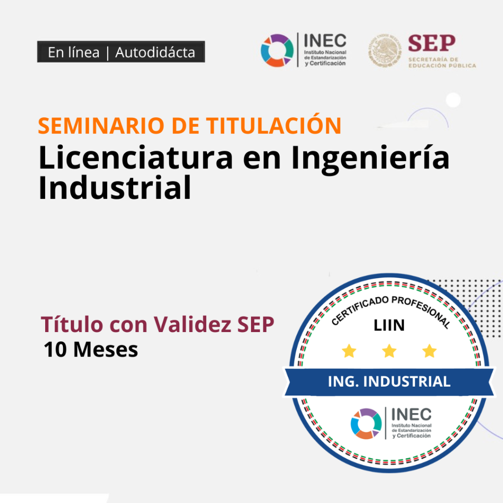 Portada: Licenciatura en Ingeniería Industrial